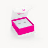 In Season Jewelry CZ Flower Kids Earrings - 925 Sterling Silver (White)