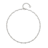 RareLove Minimalist Dainty Choker Silver Geometric Chain Necklace for Women