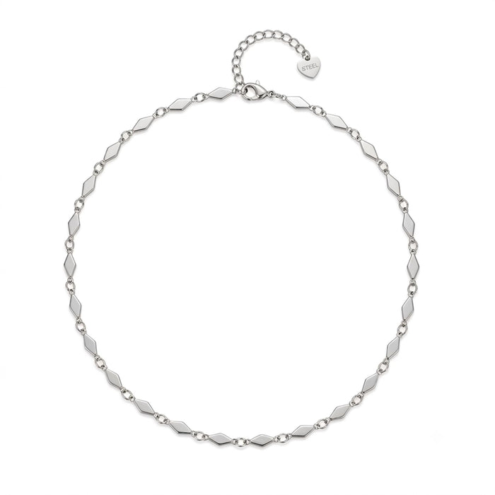 RareLove Minimalist Dainty Choker Silver Geometric Chain Necklace for Women