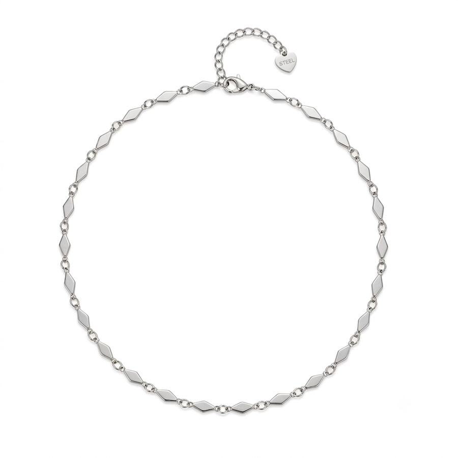 RareLove Minimalist Dainty Choker Silver Geometric Chain Necklace for Women