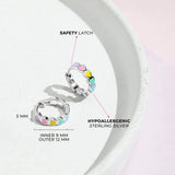 In Season Jewelry Heart Huggie Girls Hoop Earrings for Kids - Multicolor