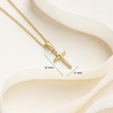 In Season Jewelry Jesus Crucifix Gold Necklace - Small Catholic Kids Cross Necklace for Girls & Boys - 16 Inch Chain Child-Sized Faith Gold Jewelry - Christian Gifts for Girls, Boys, & Teens