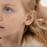 In Season Jewelry Tiny Solitaire Sterling Silver Kids Earrings – 3mm