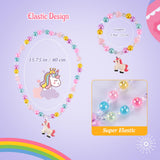 Faburo 10pcs Kids Jewelry for Girls, Little Girls Jewelry Necklace for Girl