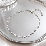 RareLove Minimalist Dainty Choker Silver Geometric Chain Necklace for Women
