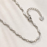 RareLove Minimalist Dainty Choker Silver Geometric Chain Necklace for Women
