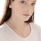 In Season Jewelry Jesus Crucifix Gold Necklace - Small Catholic Kids Cross Necklace for Girls & Boys - 16 Inch Chain Child-Sized Faith Gold Jewelry - Christian Gifts for Girls, Boys, & Teens