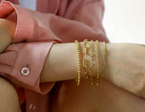 Waterproof Gold Bracelet Stack for Women Non Tarnish,Stainless Steel 14K Gold Plated Dainty Bracelets Layered Paper Clip Bracelet Chain Bracelet for Women Jewelry