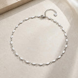 RareLove Minimalist Dainty Choker Silver Geometric Chain Necklace for Women