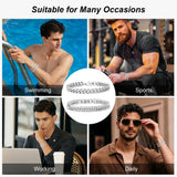 XIANNVXI 2Pcs Silver Stainless Steel Bracelets for Men