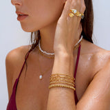 Waterproof Gold Bracelet Stack for Women Non Tarnish,Stainless Steel 14K Gold Plated Dainty Bracelets Layered Paper Clip Bracelet Chain Bracelet for Women Jewelry