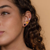 MDFUN Hypoallergenic Diamond Stud Earrings Women Princess CZ 6MM 4 Pairs