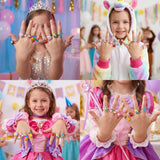 PASEMM 36pcs Little Girl Alloy Jewelry Rings, Adjustable Unicorn Rings Toys, No Duplication Kids Play Ring in Box,Dress Up for 4-12 Year Old Girls, Birthday Christmas Valentine's Day Easter Holiday Gifts