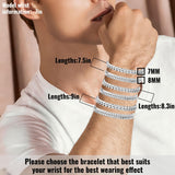 XIANNVXI 2Pcs Silver Stainless Steel Bracelets for Men
