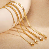 Tewiky Layered Necklaces for Women 14k Gold Plated Chain Necklace Set